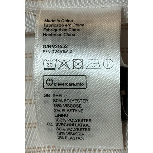 H&M Brand Light Pink Jacket w/Striped Lining Polyester Blend Women's Size 6 - Picture 13 of 13